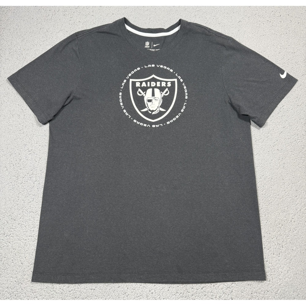 Nike Las Vegas Raiders Shirt Mens XL Black NFL Football The Nike Tee Graphic
